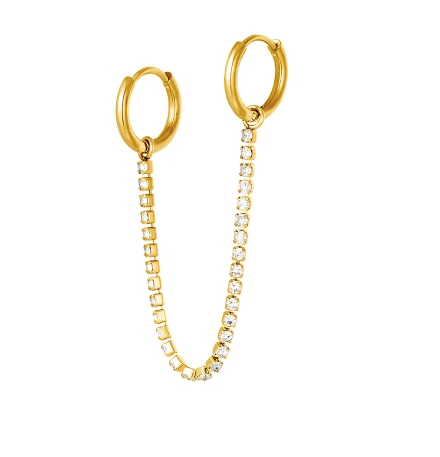 Duo sparkle oorbellen